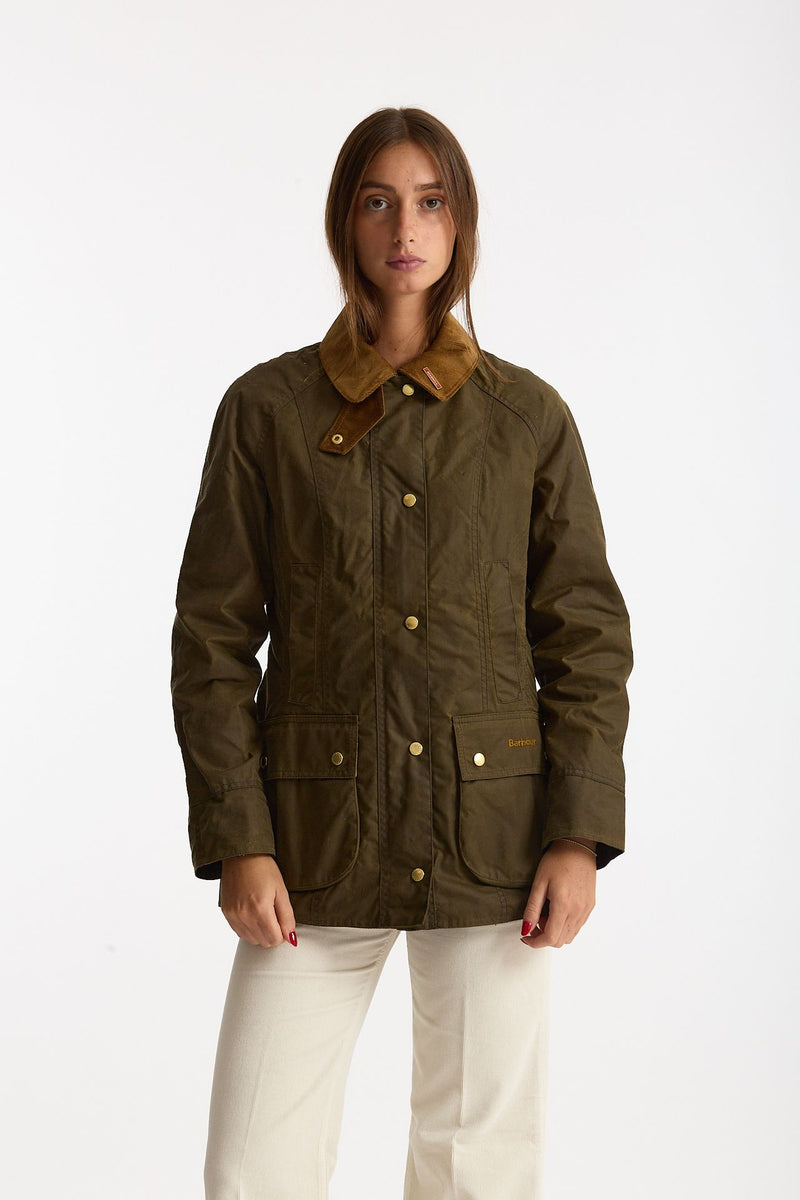 Giubbino BEADNELL WAX in cotone cerato verde women Barbour - 6