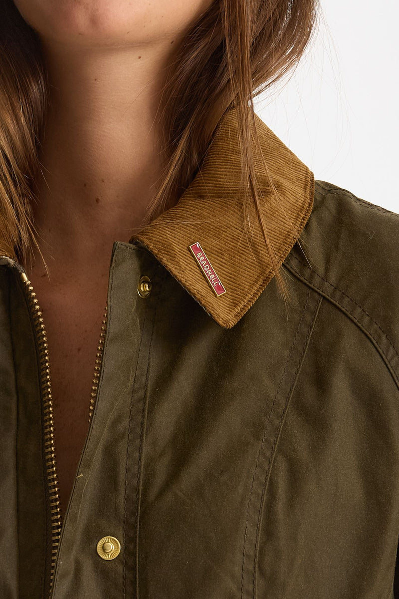 Giubbino BEADNELL WAX in cotone cerato verde women Barbour - 7