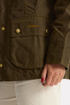 Giubbino BEADNELL WAX in cotone cerato verde women Barbour - 8