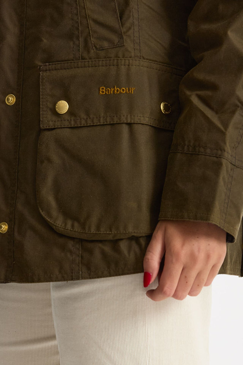 Giubbino BEADNELL WAX in cotone cerato verde women Barbour - 8
