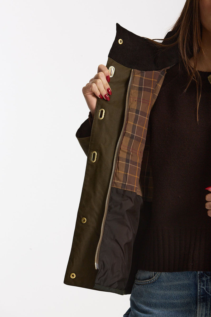 Giubbino cerato HAZELWOOD verde women Barbour - 9