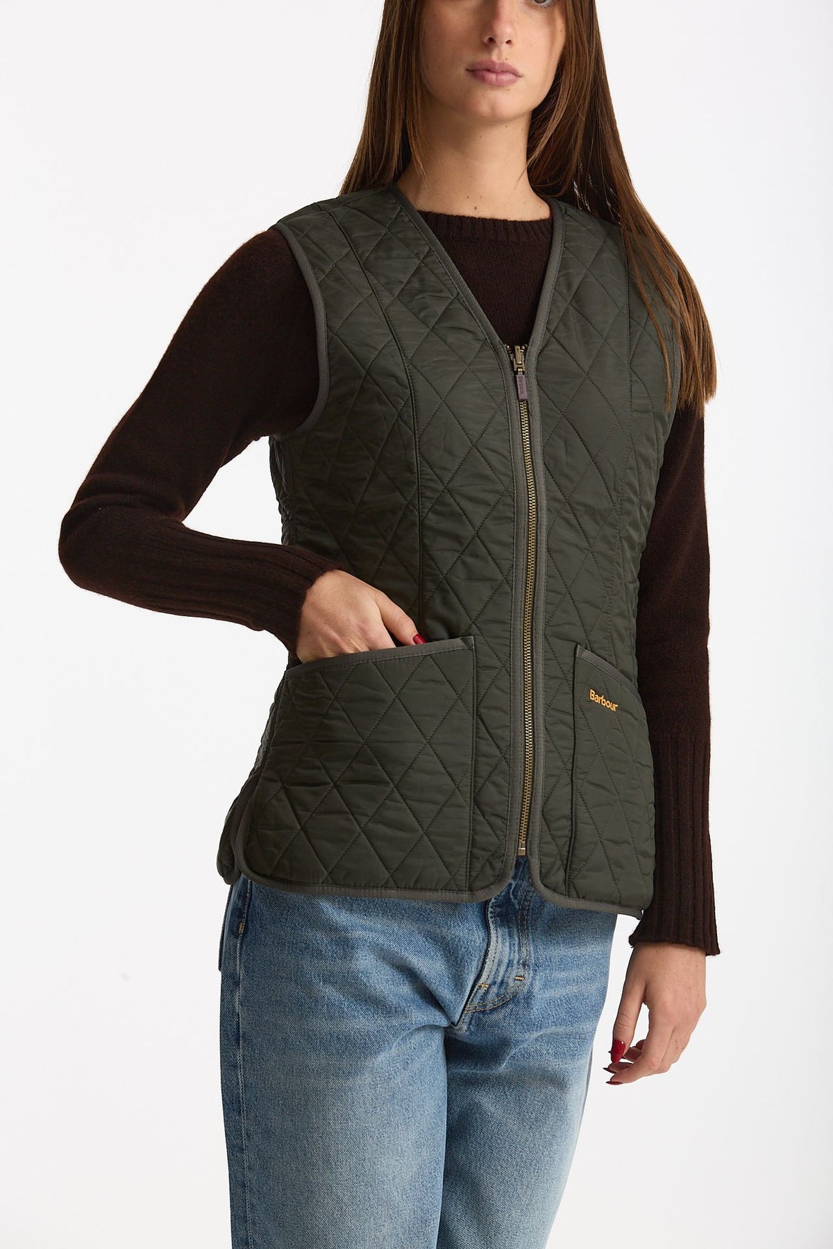Gilet trapuntato FLECE BETTY verde women Barbour - 5