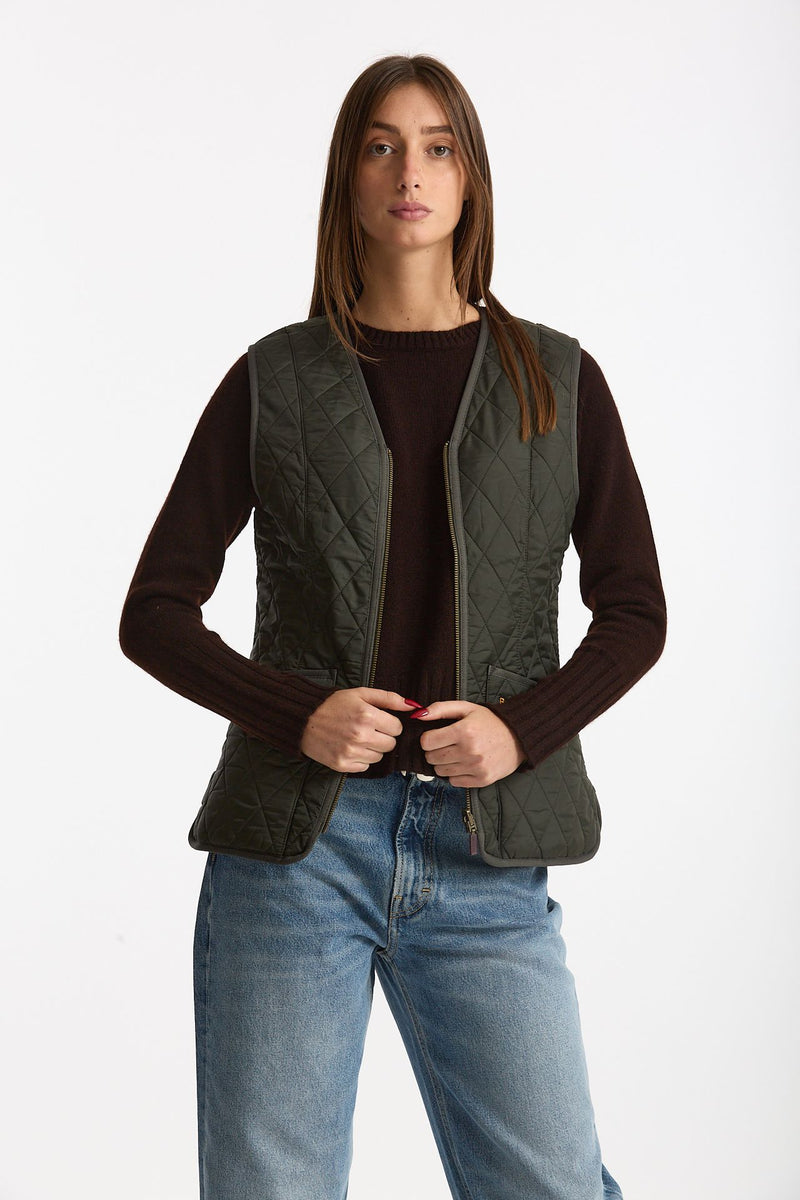Gilet trapuntato FLECE BETTY verde women Barbour - 1