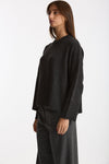 Maglia girocollo over in cashmere a due fili  antracite women Be you - 3