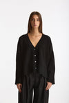 Cardigan over in cashmere a due fili nero women Be you - 2