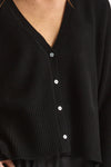 Cardigan over in cashmere a due fili nero women Be you - 5