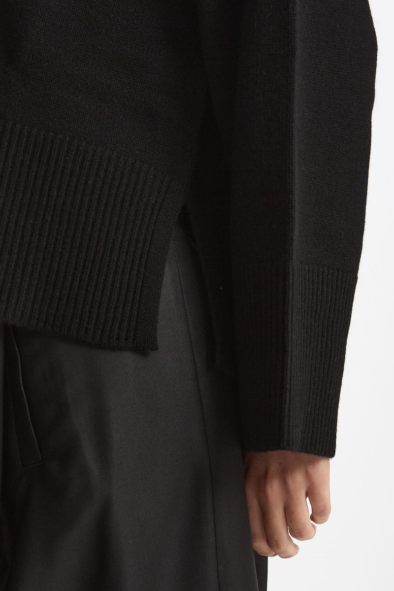 Cardigan over in cashmere a due fili nero women Be you - 6