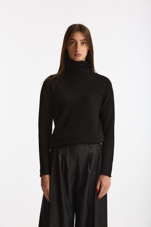 Maglia dolcevita regular in cashmere nuvola nero women Be you