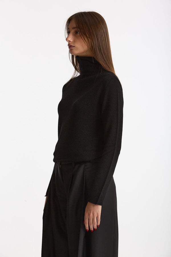 Maglia dolcevita regular in cashmere nuvola nero women Be you
