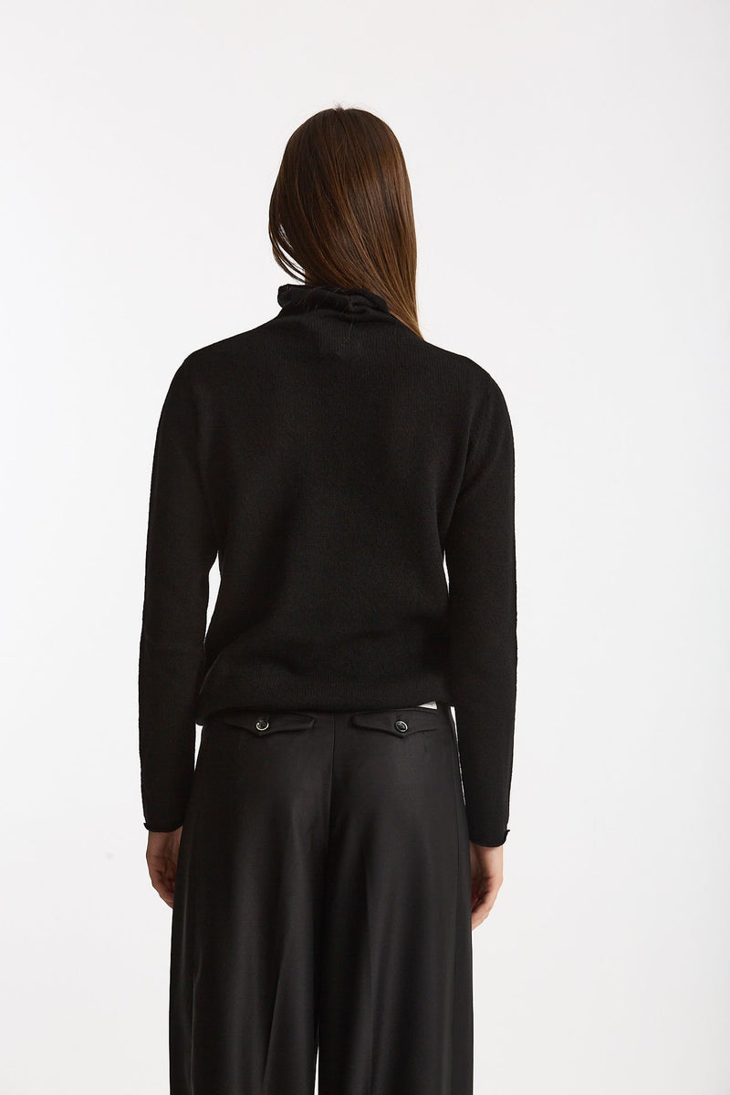 Maglia dolcevita regular in cashmere nuvola nero women Be you - 3
