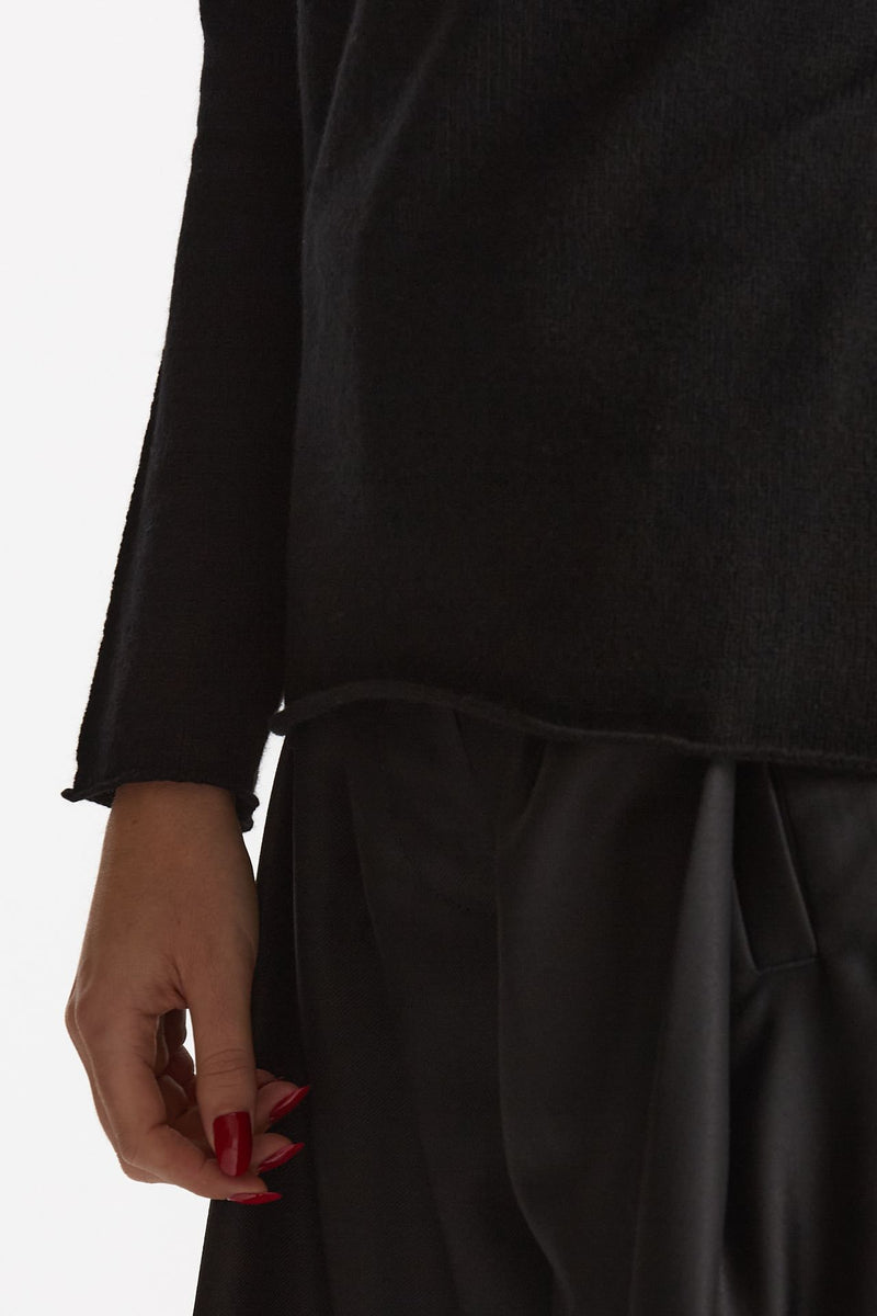 Maglia dolcevita regular in cashmere nuvola nero women Be you - 5