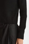 Maglia girocollo regular in cashmere a due fili nero women Be you - 5