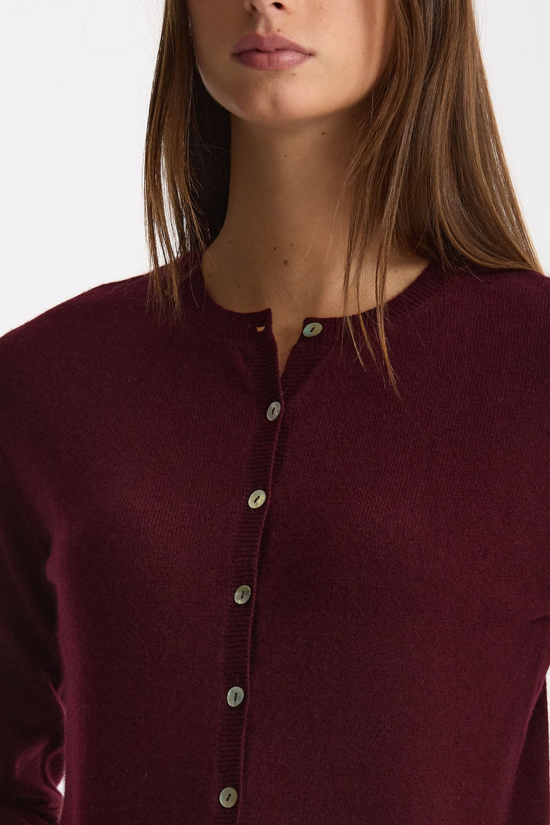 Cardigan slim in cashmere merlot women Be you - 4