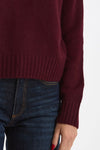 Maglia girocollo regular in cashmere a due fili merlot women Be you - 4