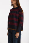 Maglia girocollo rigata in cashmere a due fili women Be you - 3