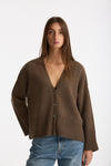 Cardigan over in cashmere a due fili  beige tortora women Be you - 1