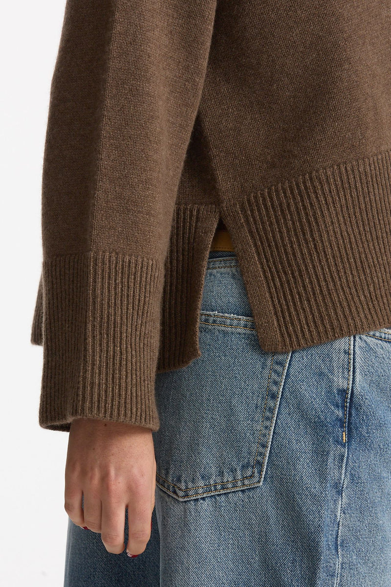 Cardigan over in cashmere a due fili  beige tortora women Be you - 4