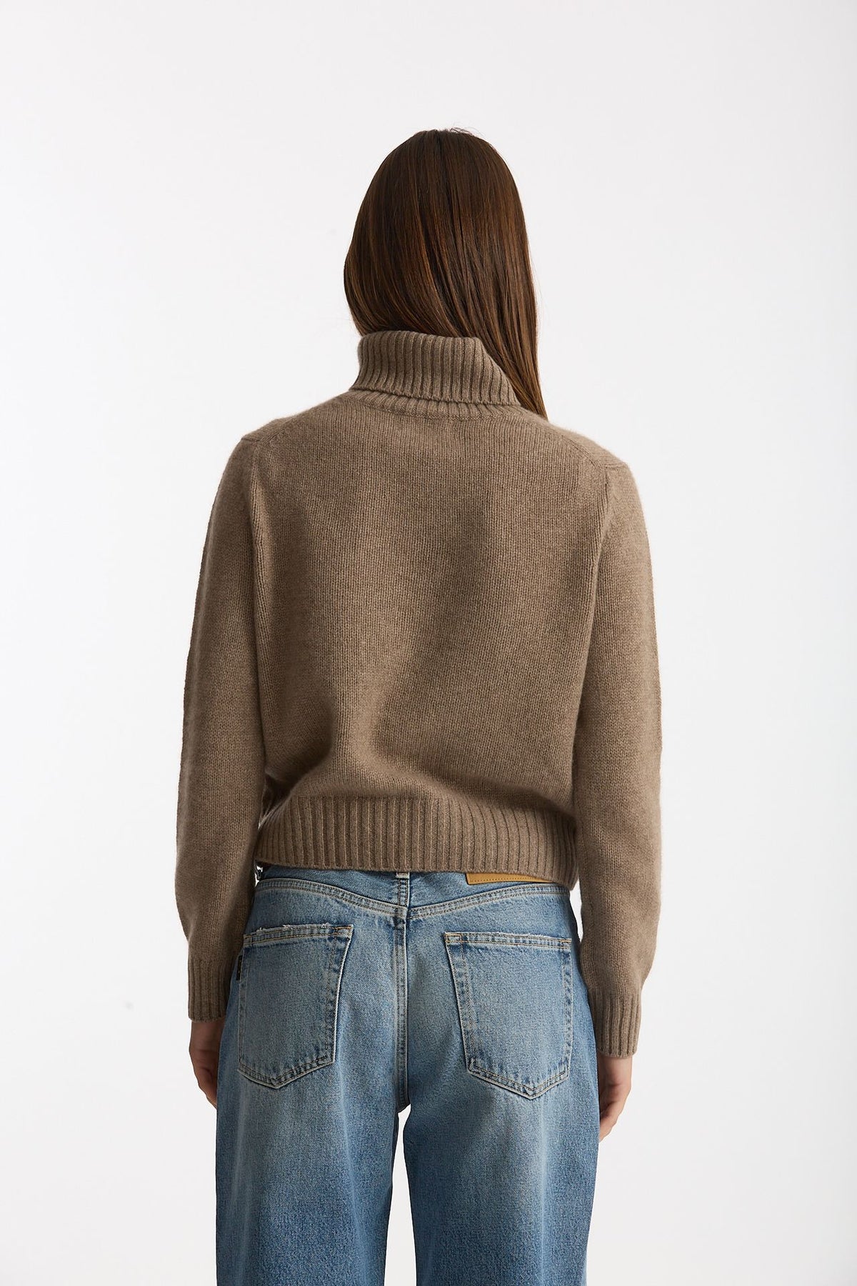 Maglia dolcevita in cashmere a due fili tortora chiaro women Be you - 3
