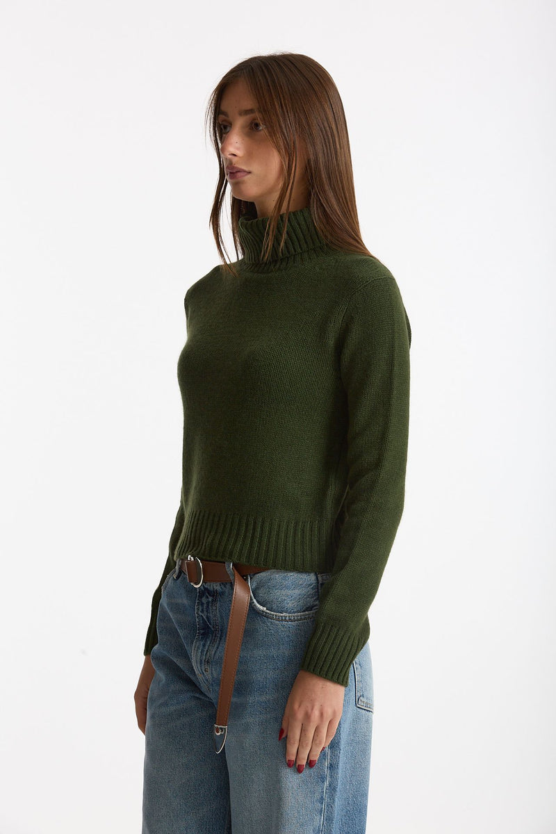 Maglia dolcevita in cashmere a due fili verde women Be you - 2