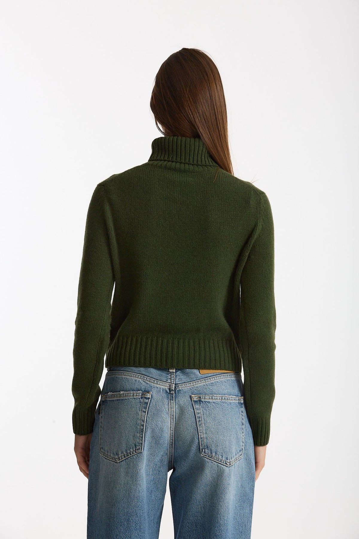 Maglia dolcevita in cashmere a due fili verde women Be you - 3