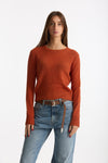 Maglia girocollo in cashmere a due fili arancio women Be you - 3