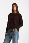 Maglia girocollo in cashmere a due fili marrone women Be you - 1