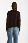 Maglia girocollo in cashmere a due fili marrone women Be you - 3