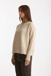 Maglia girocollo in cashmere a due fili beige women Be you - 3