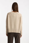 Maglia girocollo in cashmere a due fili beige women Be you - 4