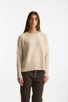 Maglia girocollo in cashmere a due fili beige women Be you - 5