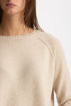 Maglia girocollo in cashmere a due fili beige women Be you - 7