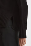 Maglia girocollo in cashmere a due fili nero women Be you - 5