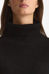 Maglia dolcevita in cashmere a due fili nero women Be you - 5