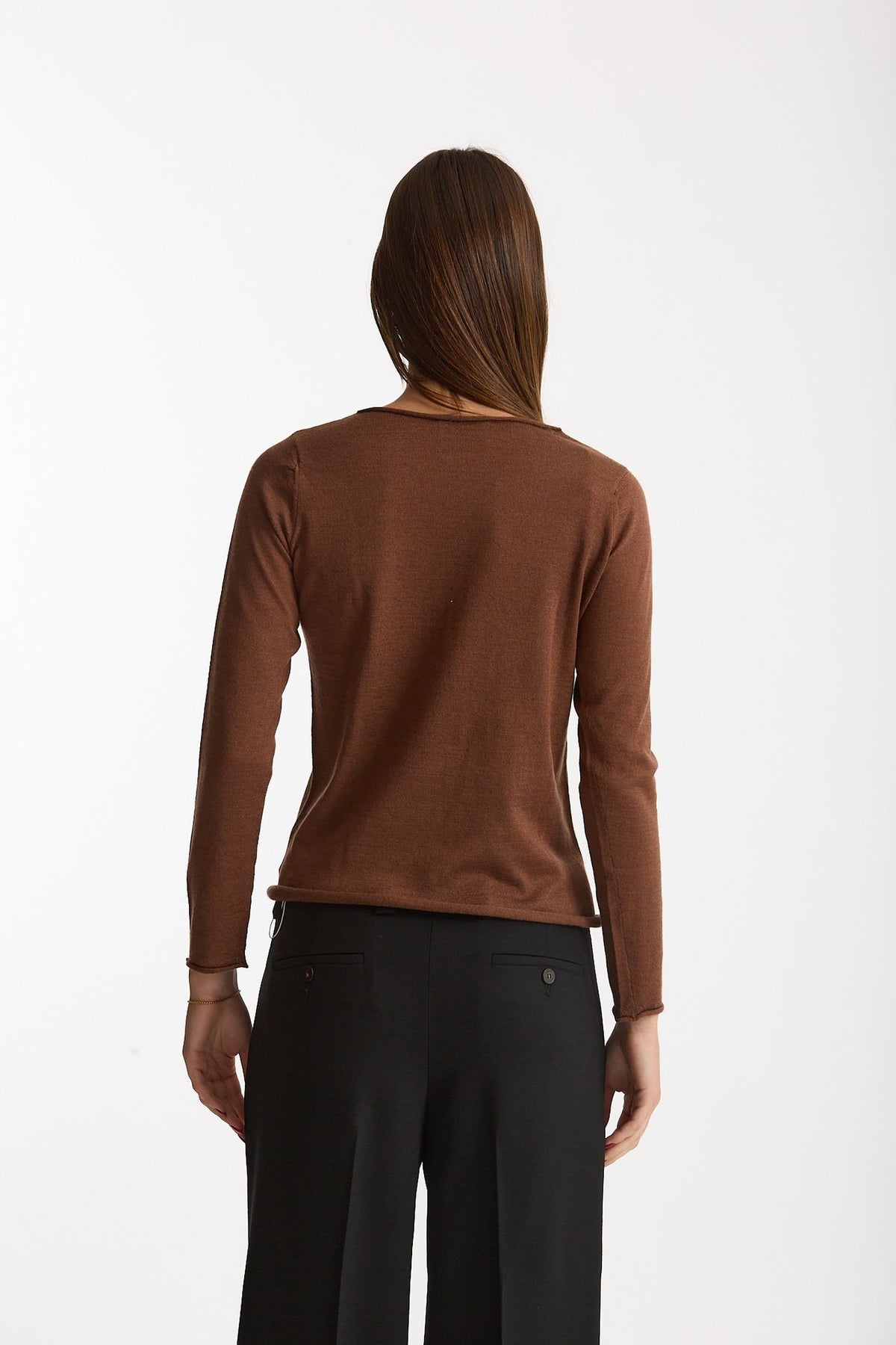 Maglia in cashmere e seta tabacco women Be you - 3