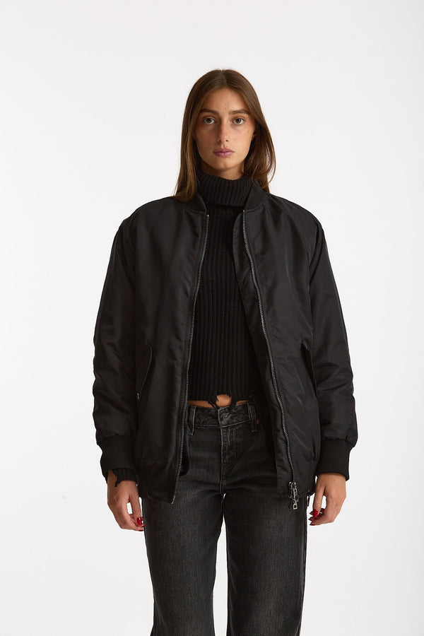 Bomber in nylon nero women Giorgio brato