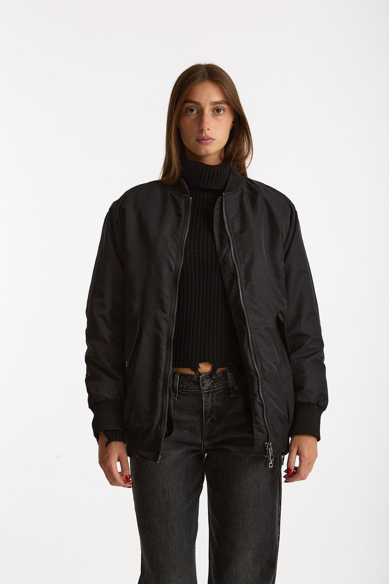 Bomber in nylon nero women Giorgio brato - 1