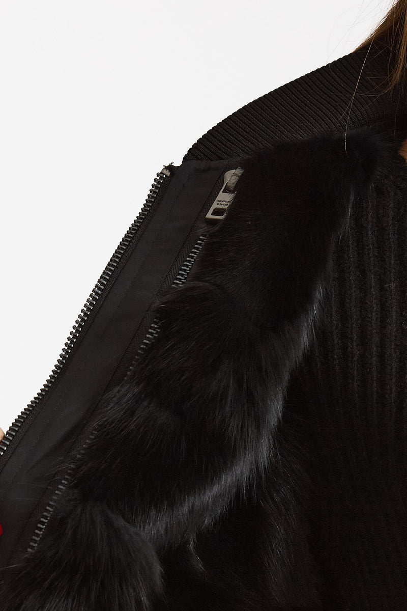 Bomber in nylon nero women Giorgio brato - 4