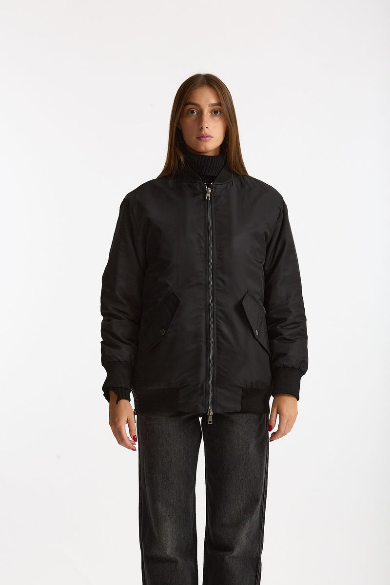 Bomber in nylon nero women Giorgio brato - 6