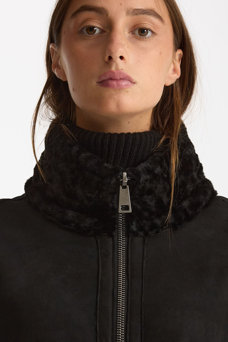 Giubbino in shearling reversibile nero women Giorgio brato - 8