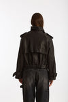 Giubbino in pelle collo alto nero women Giorgio brato - 2