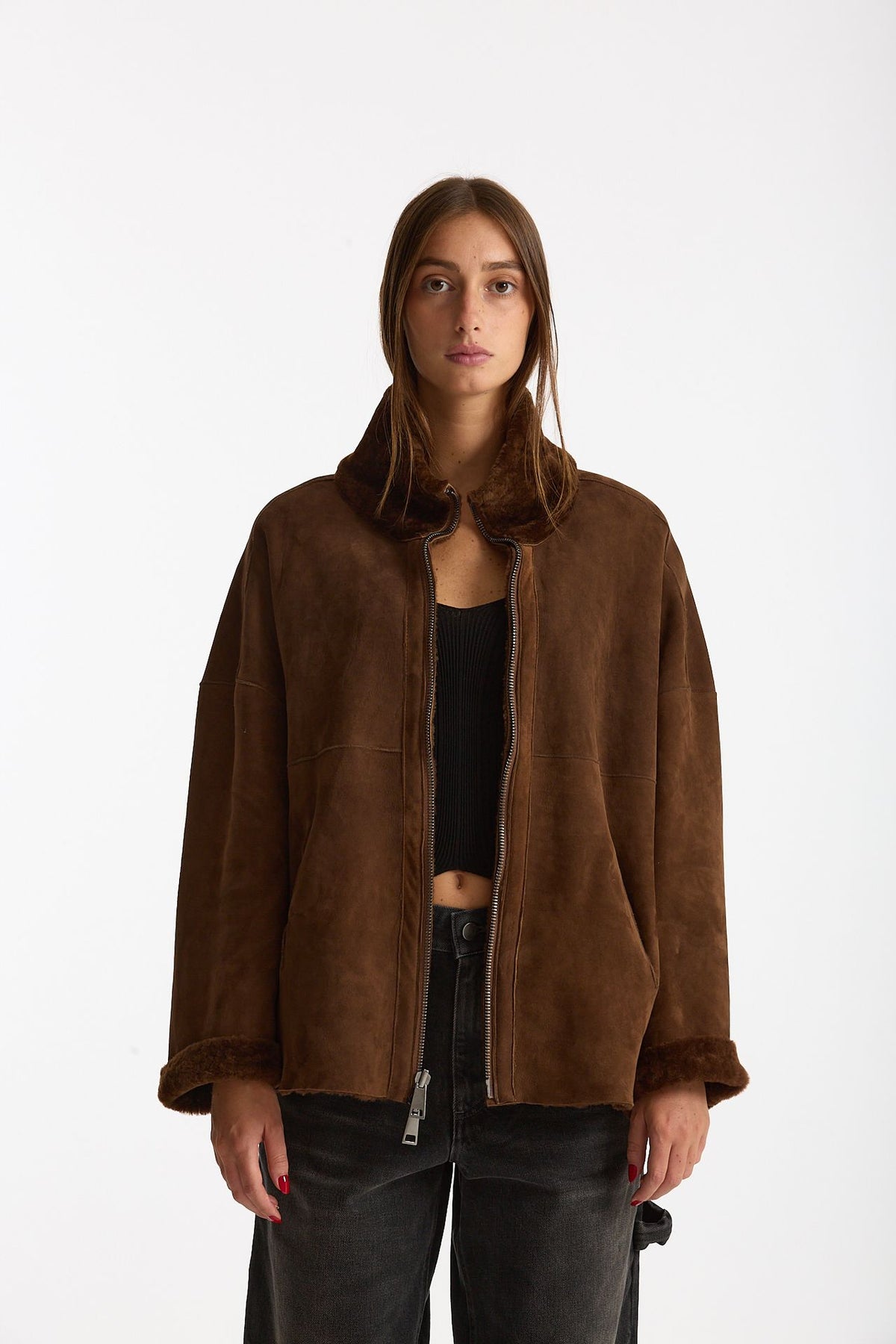 Giubbino in shearling reversibile miele women Giorgio brato - 1