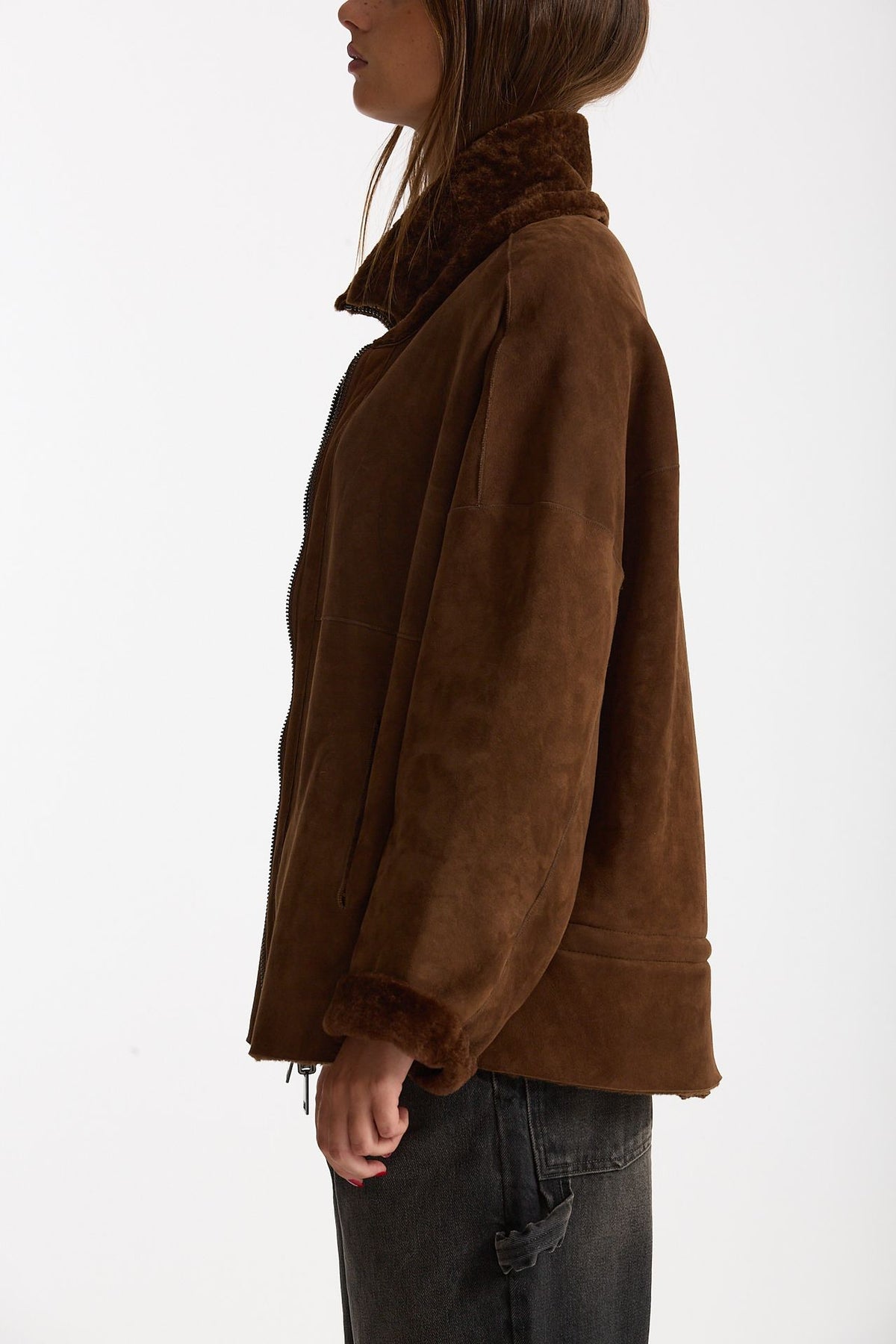 Giubbino in shearling reversibile miele women Giorgio brato - 3
