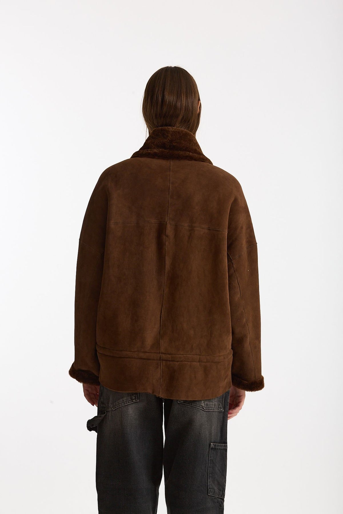 Giubbino in shearling reversibile miele women Giorgio brato - 5