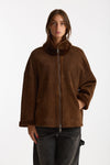 Giubbino in shearling reversibile miele women Giorgio brato - 4