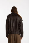 Giubbino over in pelle testa moro women Giorgio brato - 4