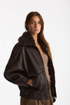 Giubbino over in pelle testa moro women Giorgio brato - 1