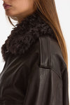 Giubbino over in pelle testa moro women Giorgio brato - 9