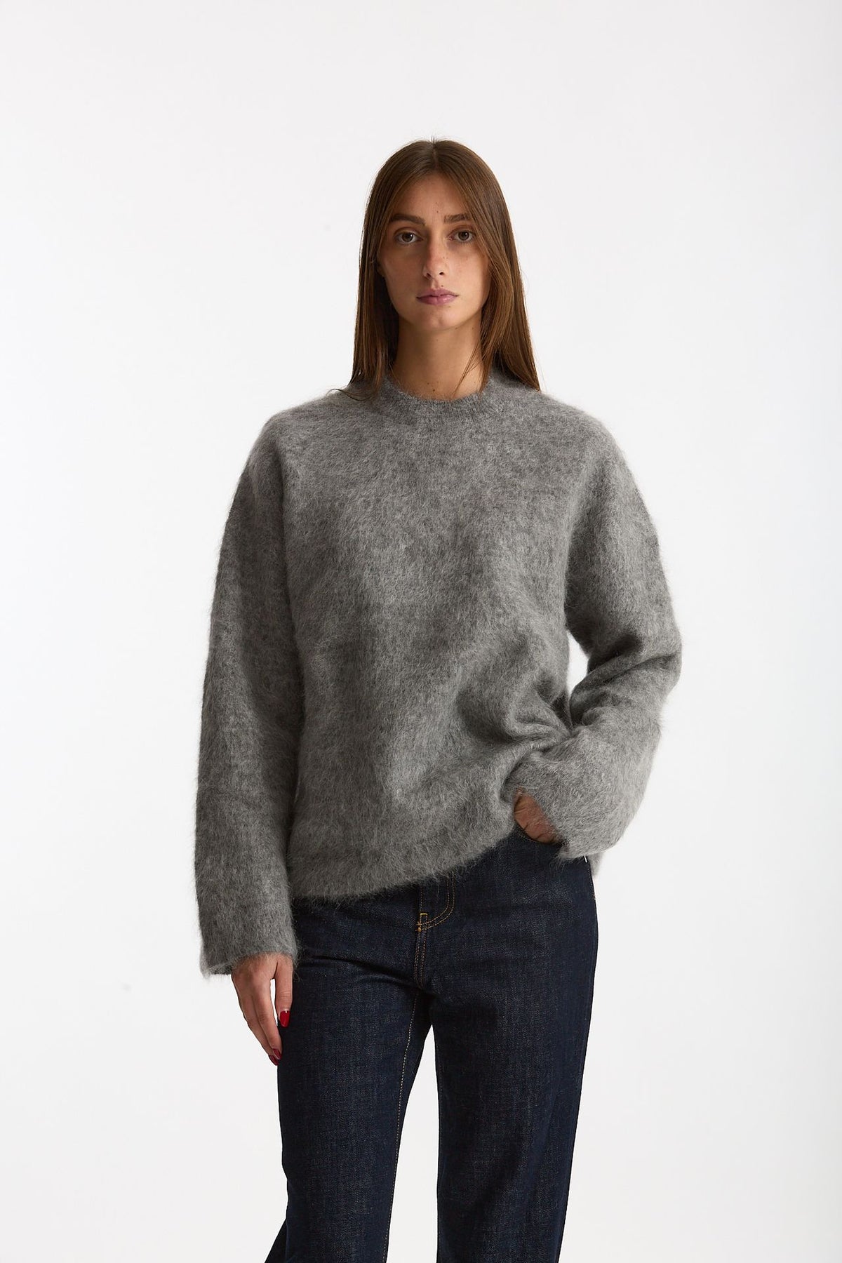 Maglia ABEL girocollo oversize grigio women Department five - 1