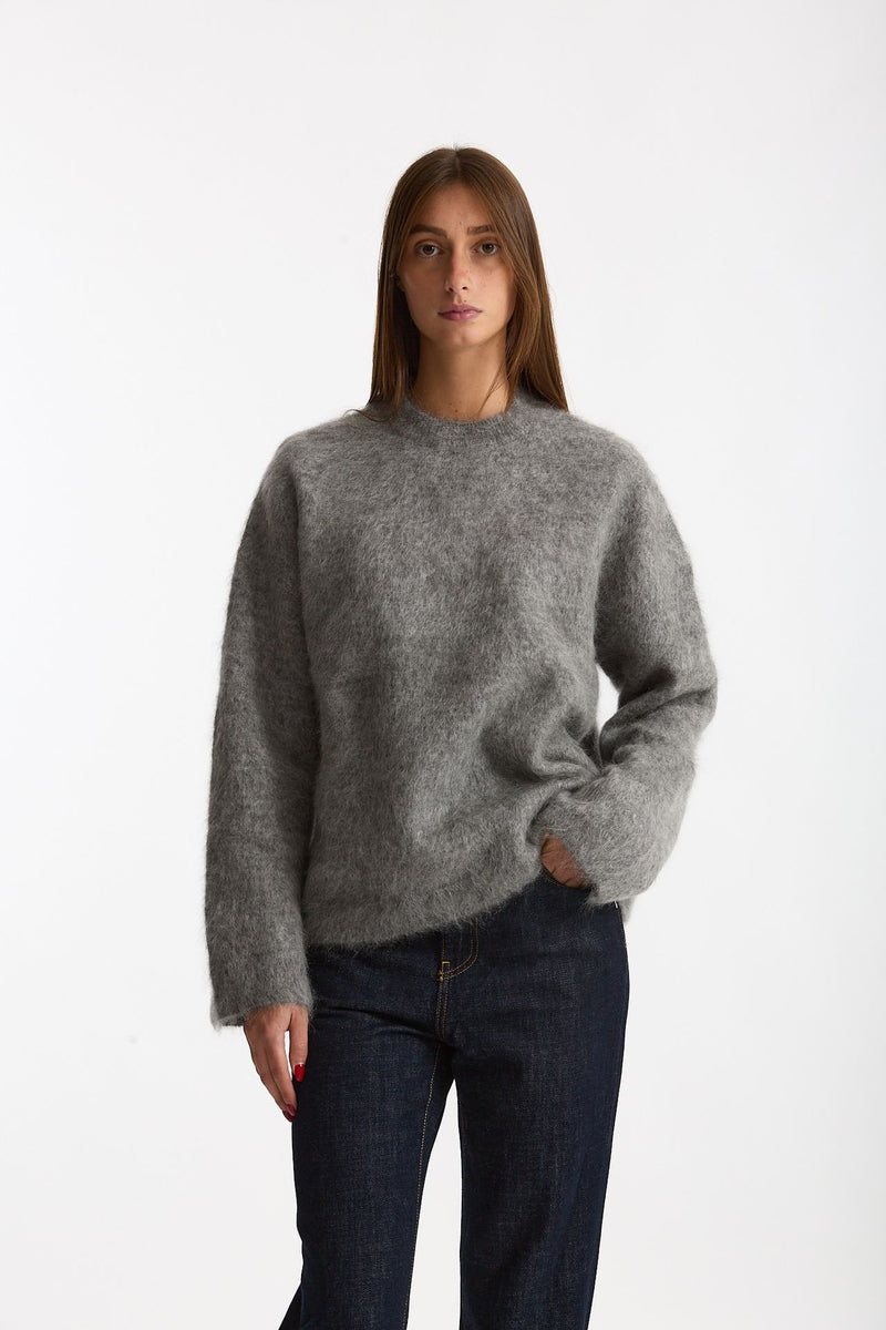 Maglia ABEL girocollo oversize grigio women Department five - 1