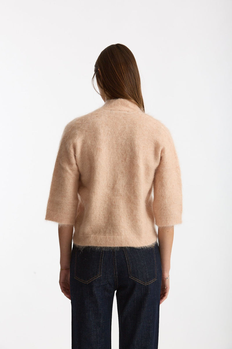 Maglia ABEL girocollo oversize rosa tenue women Department five - 3